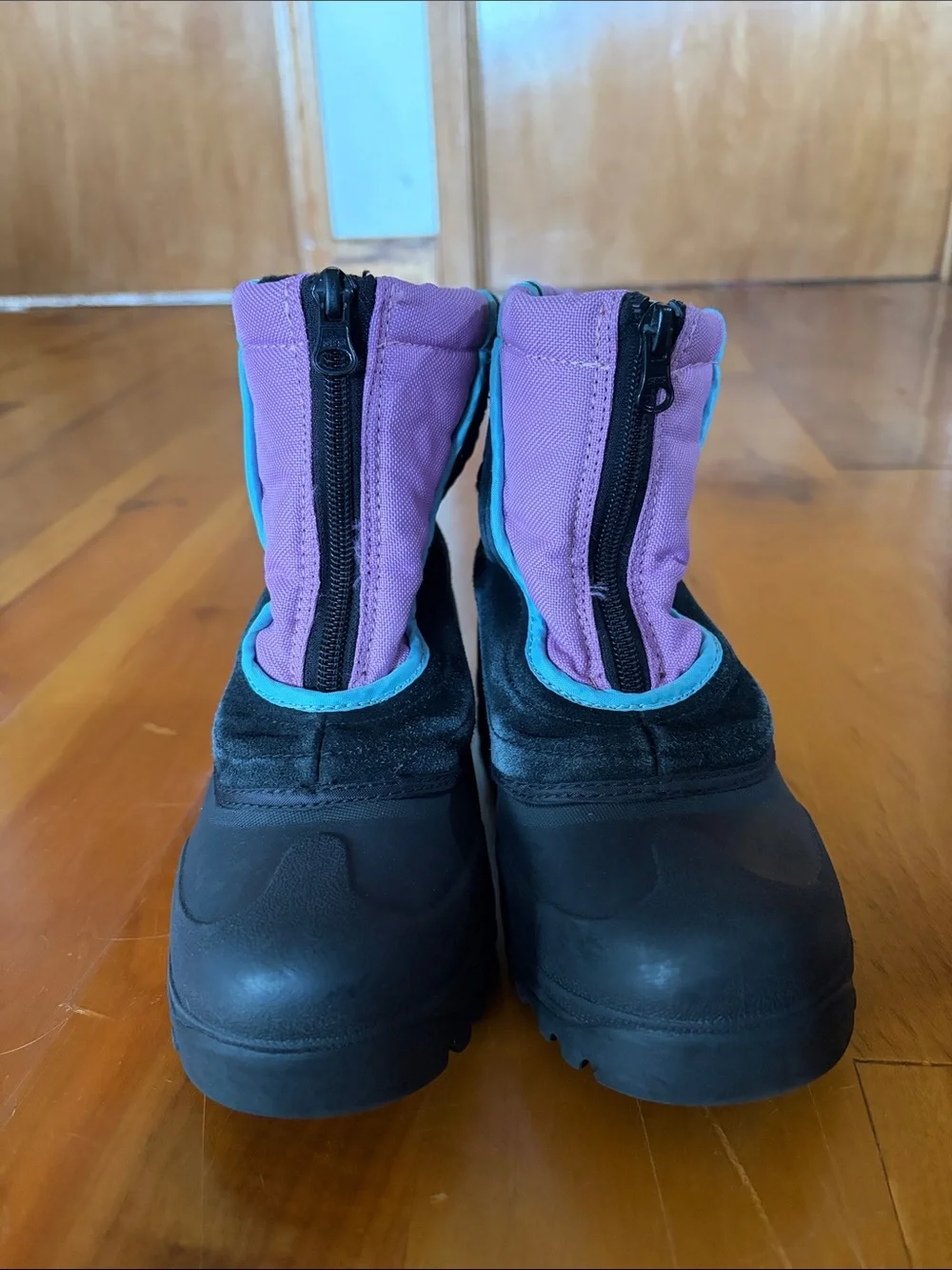 Kids Purple and Black Winter Boots